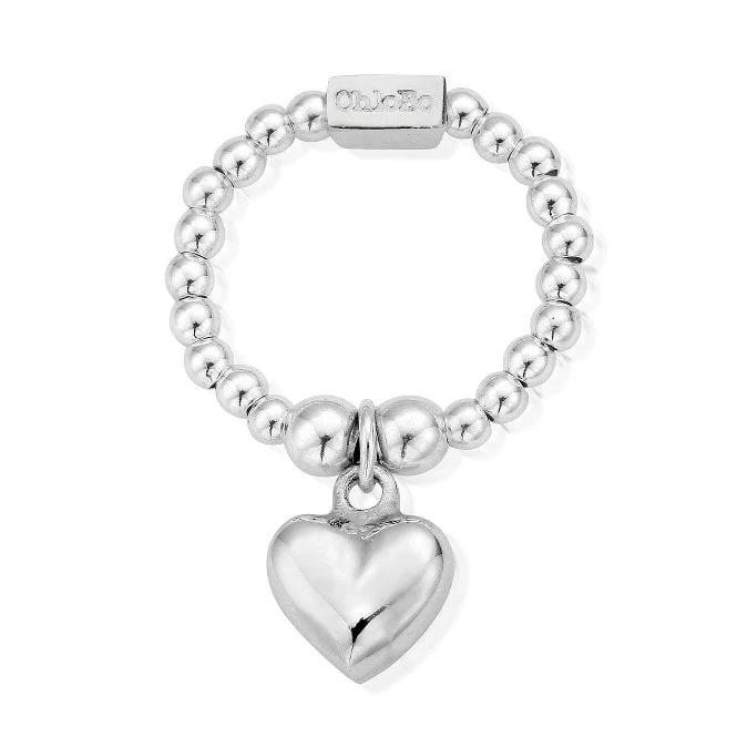 Mini Puffed Heart Ring, Small