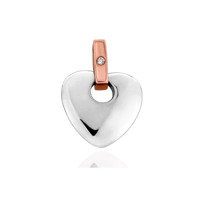 Cariad Silver Stud Earrings with Diamonds - Image 3