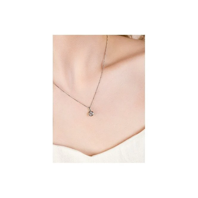 Clogau Celebration Silver Single Stone Pendant Necklace - Image 3