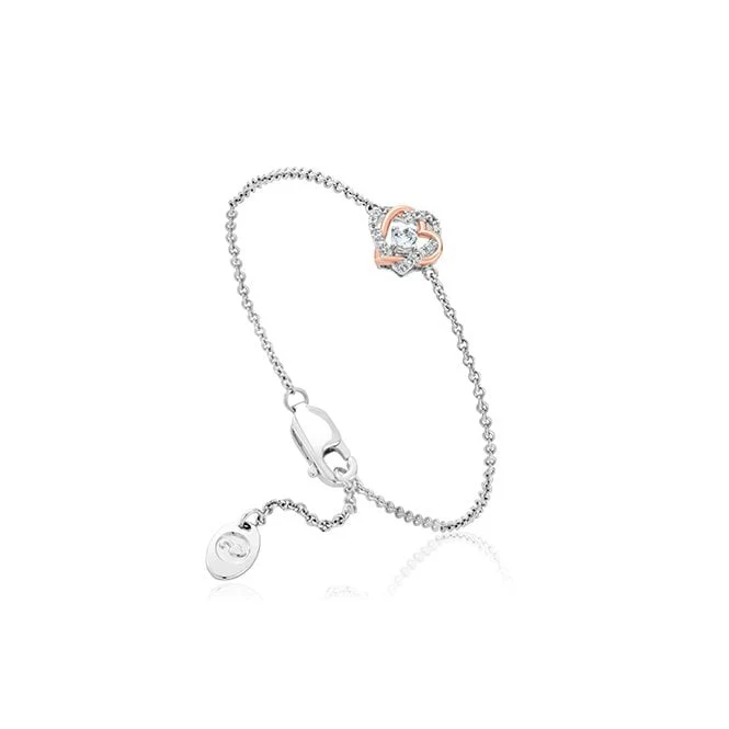 Forever Yours Silver Heart Bracelet with Topaz