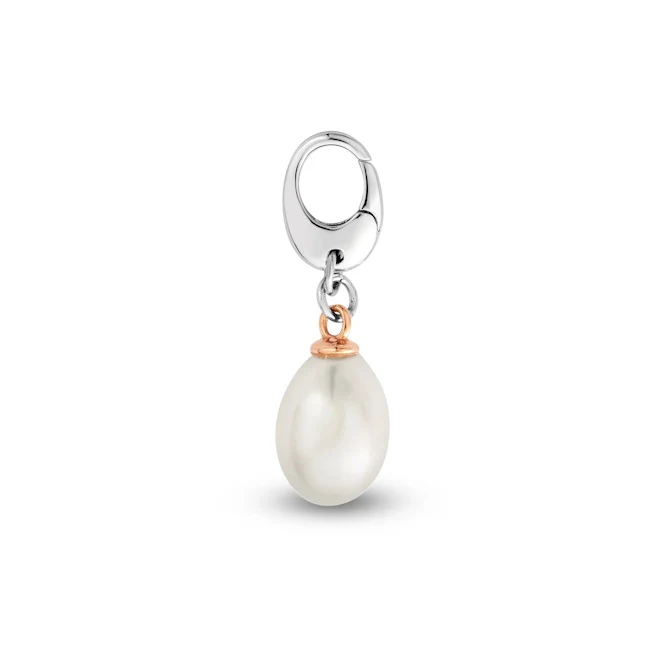 Insignia Silver Beachcomber Charm with Pearl