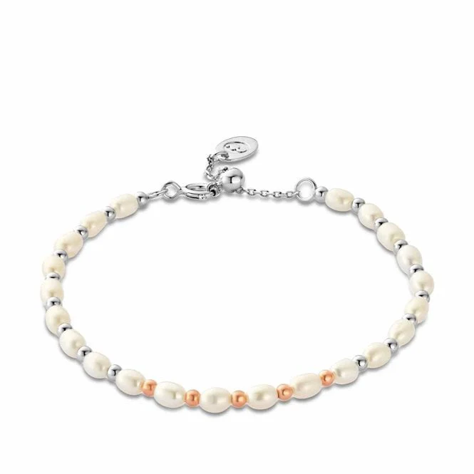 Nature's Wonder Silver Beachcomber Bracelet with Pearls
