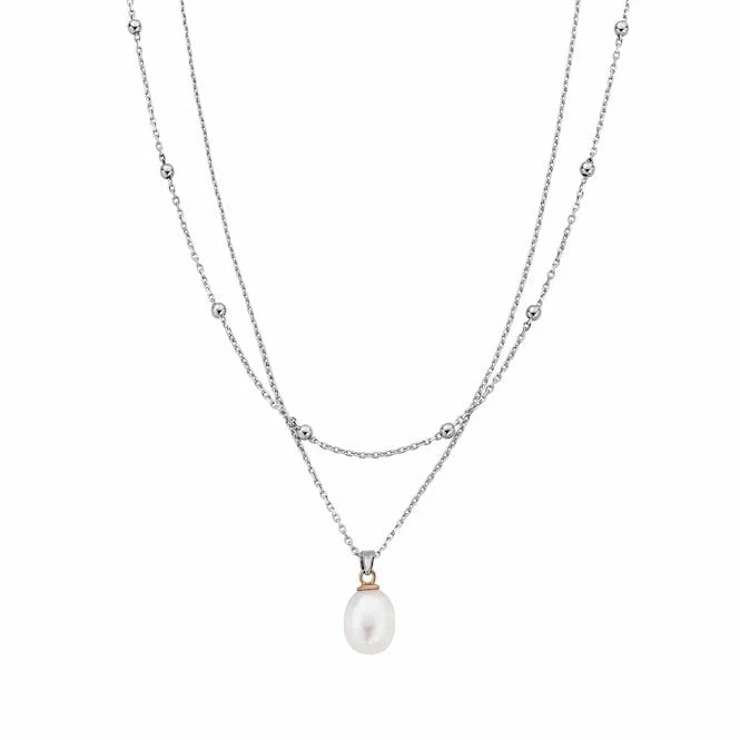Nature's Wonder Silver Beachcomber Necklace with Pearl