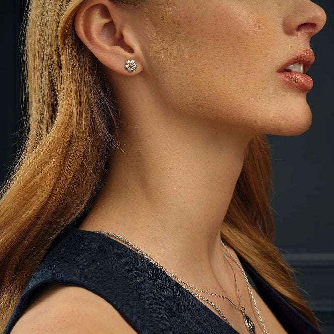 Nature's Wonder Silver Forget-Me-Not Stud Earrings - Image 2
