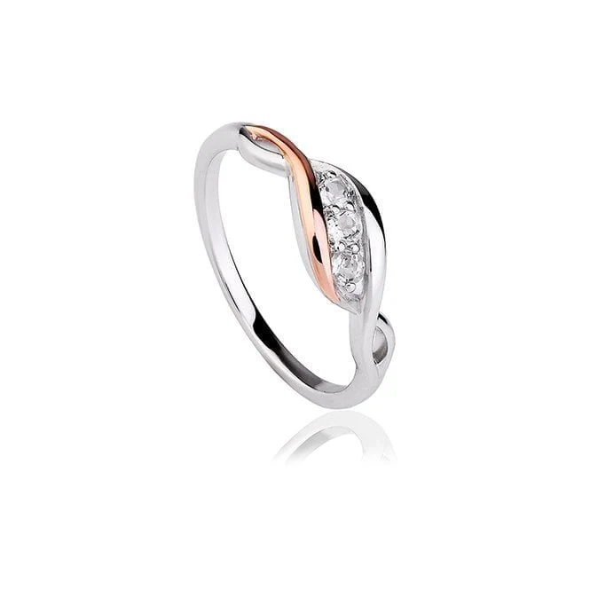 Past Present Future Silver Ring, Size M