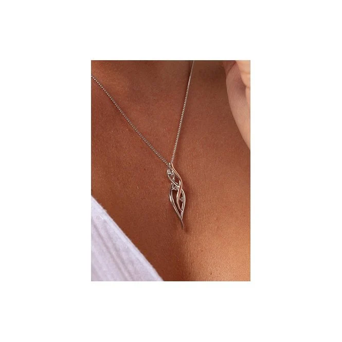 Nature's Wonder Silver Waterfall Pendant with Topaz - Image 4