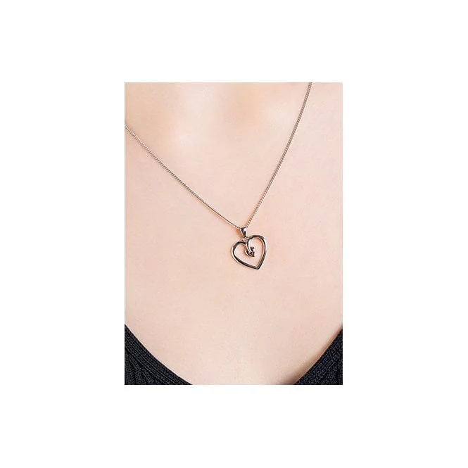 Tree of Life Silver Heart Pendant Necklace - Image 4