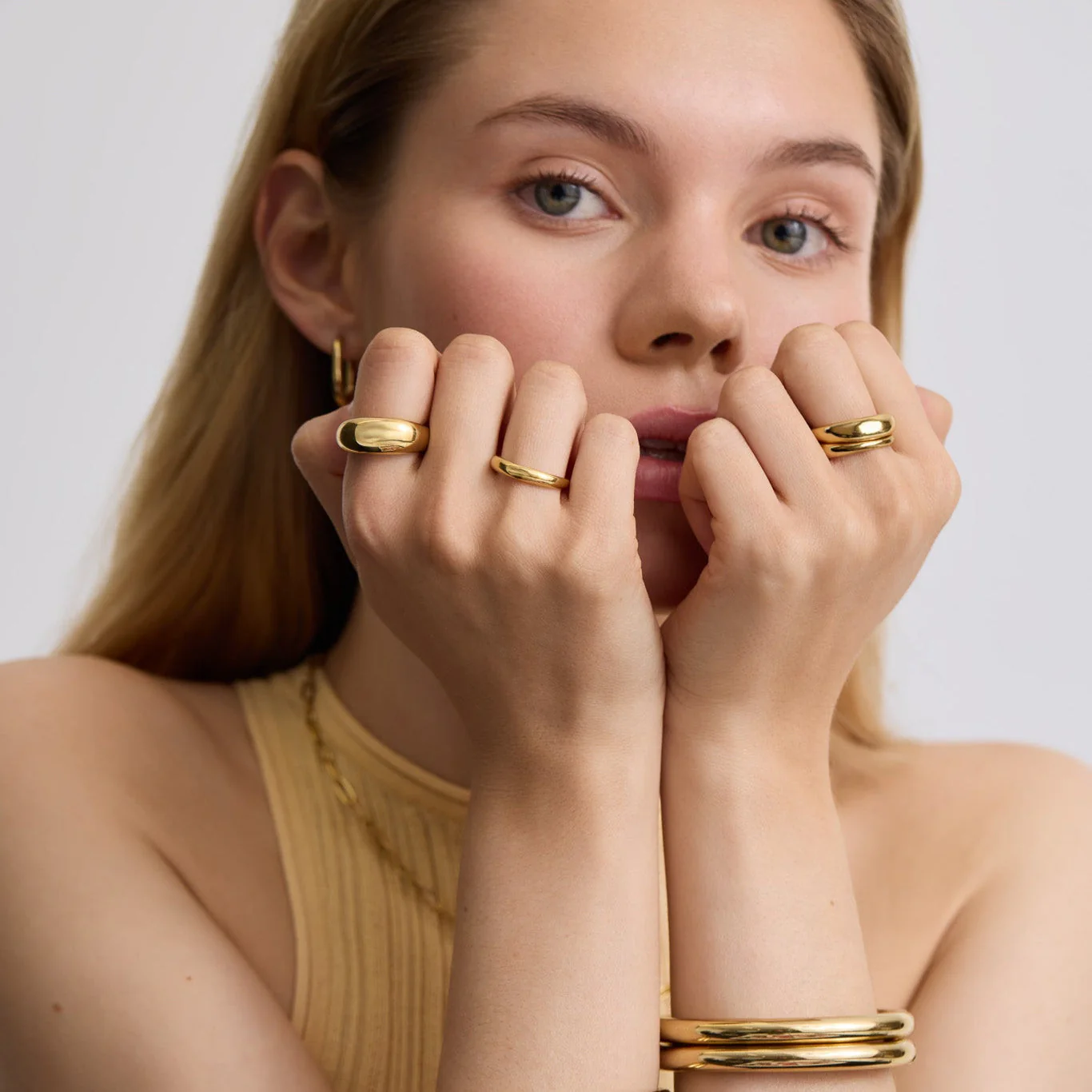 Gold Dome Ring - Image 3