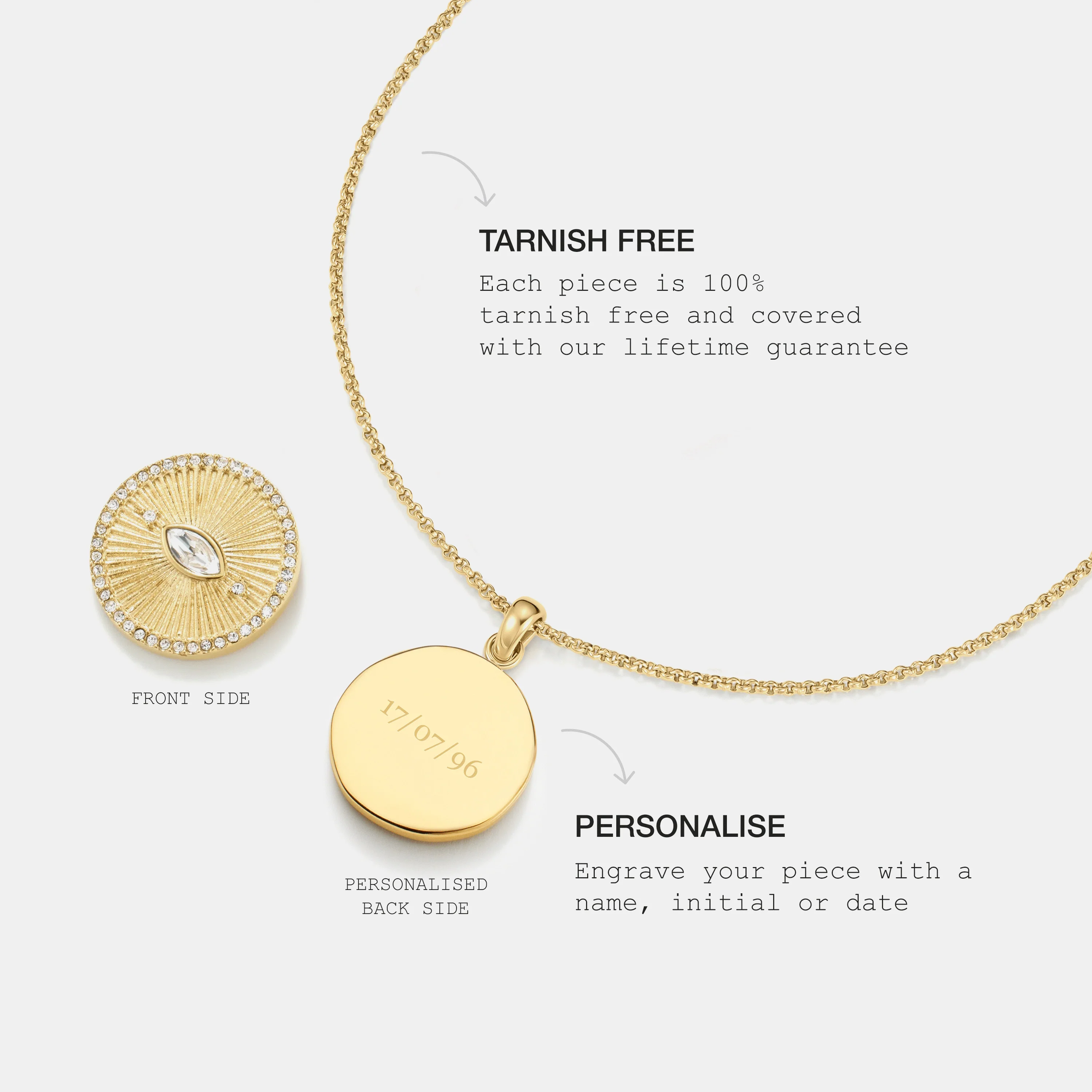 Gold Evil Eye Talisman Necklace - Image 4