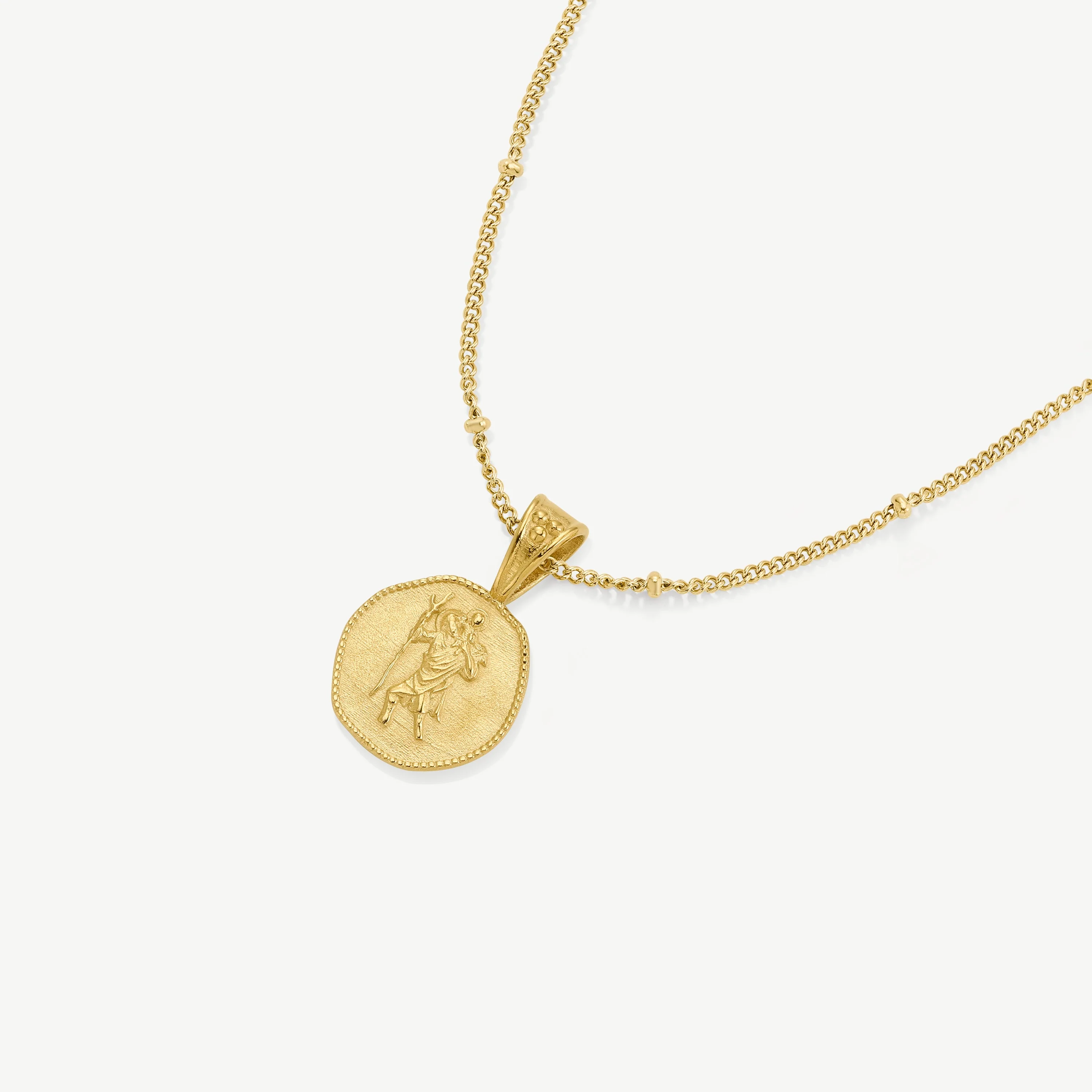 Gold St. Christopher Necklace - Stay Safe Wherever You Go - Image 3