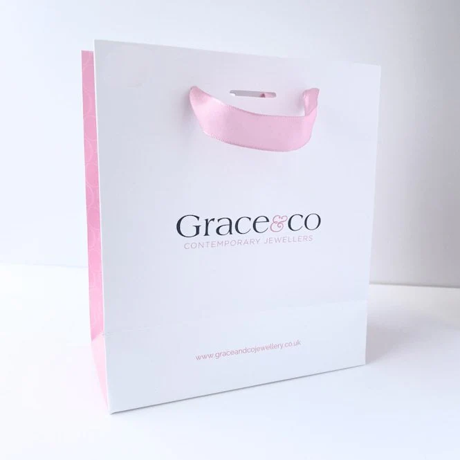 Grace & Co Branded Pink & White Gift Bag