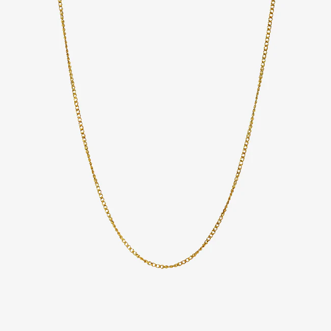Gold Slider Chain Necklace, 60cm