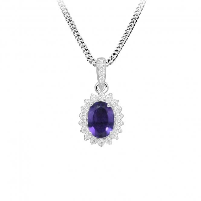 Hope Oval Purple Amethyst Pendant Necklace