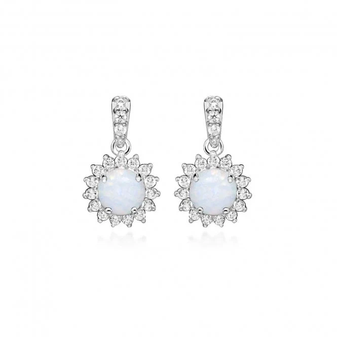 Hope Round Multicoloured Opal Drop Earrings