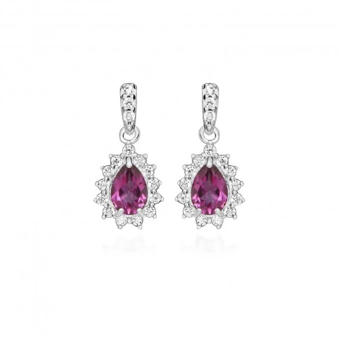 Hope Teardrop Pink Topaz Drop Earrings