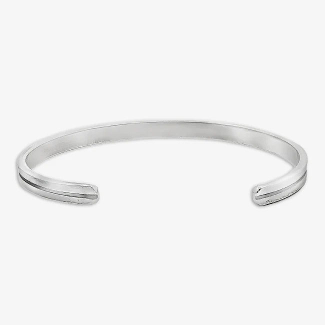 Men's Silver Cuff Bangle - Image 2