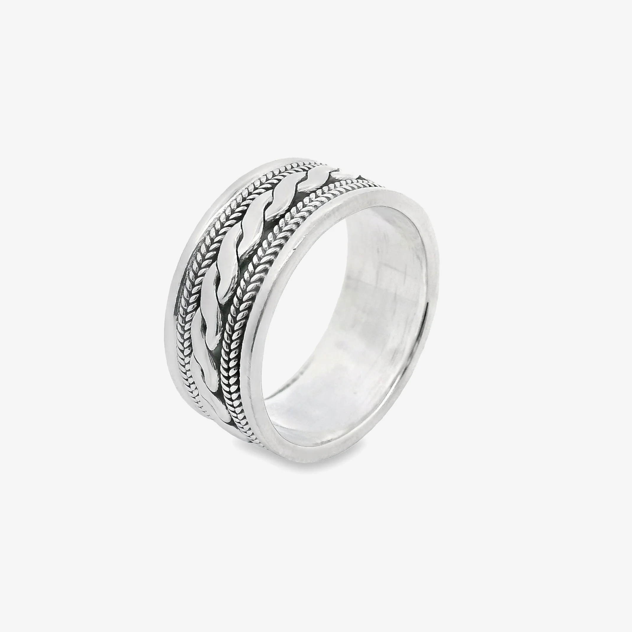 Oxidised Silver Ornate Ring, Size 64 - Image 2