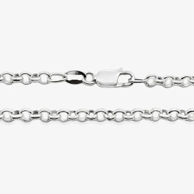 Silver Belcher Chain Necklace, 50cm - Image 2