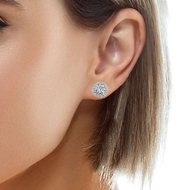 Silver & CZ Angelic Stud Earrings - Image 2