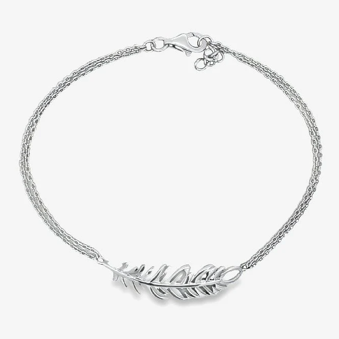 Silver Feather Bracelet