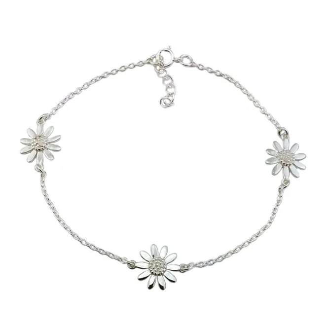 Silver Triple Chain Bracelet, 19cm