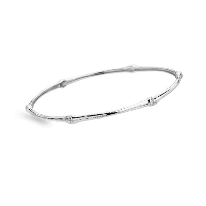 HD X Tasha Ghouri Silver Bamboo Bangle - Image 2