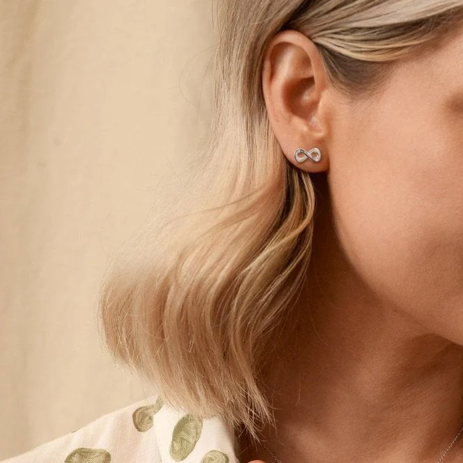 Silver Amulets Infinity Earrings - Image 3