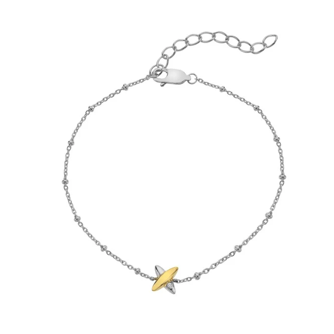 Silver & Gold Coupled Two Tone Bracelet - Image 2