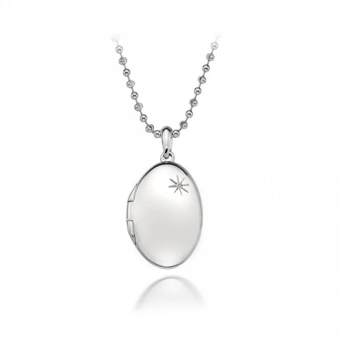 Silver Confident Oval Locket Pendant - Image 2