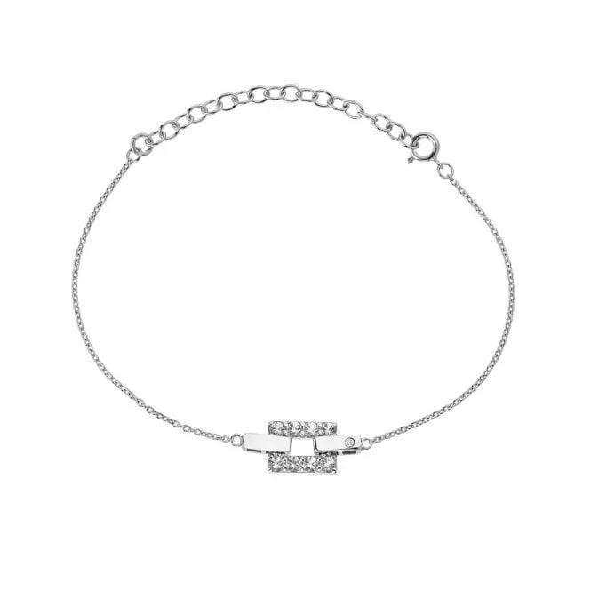 Silver Echo Bracelet with White Topaz - Image 3