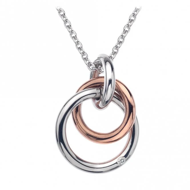 Silver Eternal Pendant with Rose Gold - Image 2
