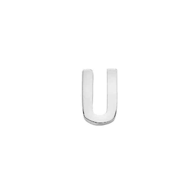 Silver Letter U Icon Pendant - Image 2