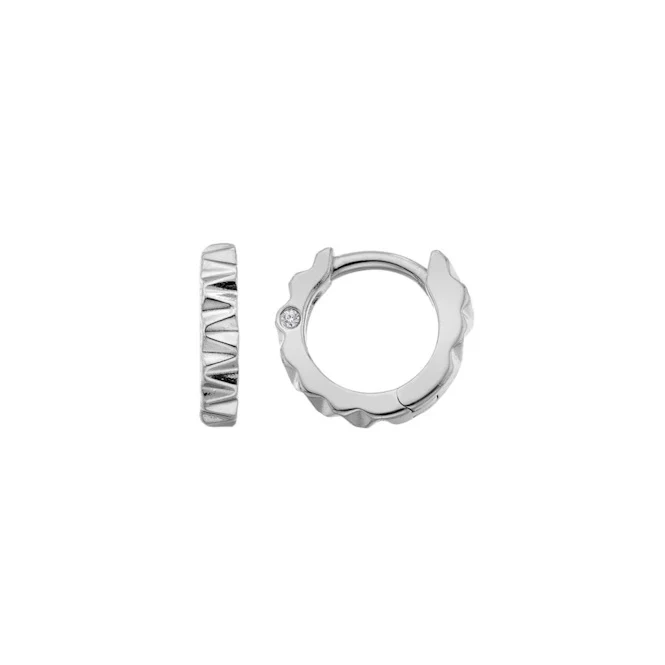 Silver Mini Huggie Earrings - Image 2