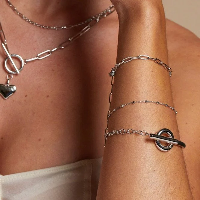 Silver Paperclip Bracelet - Image 3