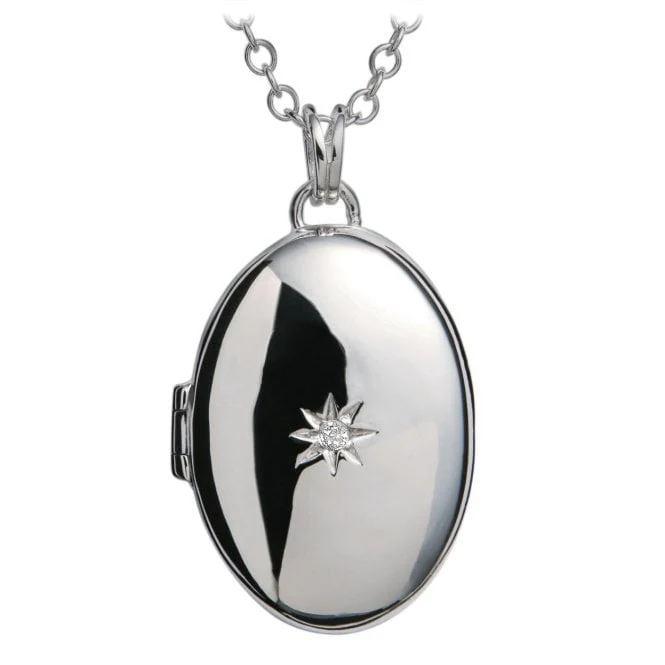 Silver Romantic Oval Locket - Image 3