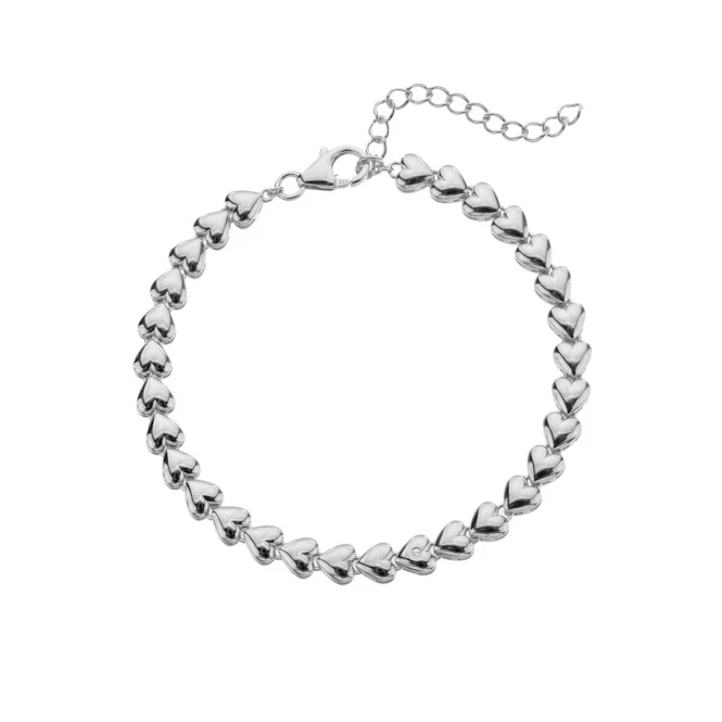 Silver Serenity Heart Bracelet - Image 2