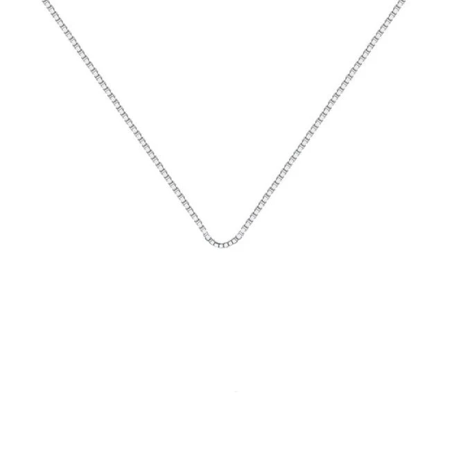 Silver Storyteller Box Chain Necklace, 40-45cm - Image 2