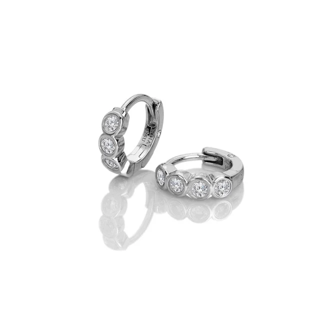 Silver Tender Huggie Earrings