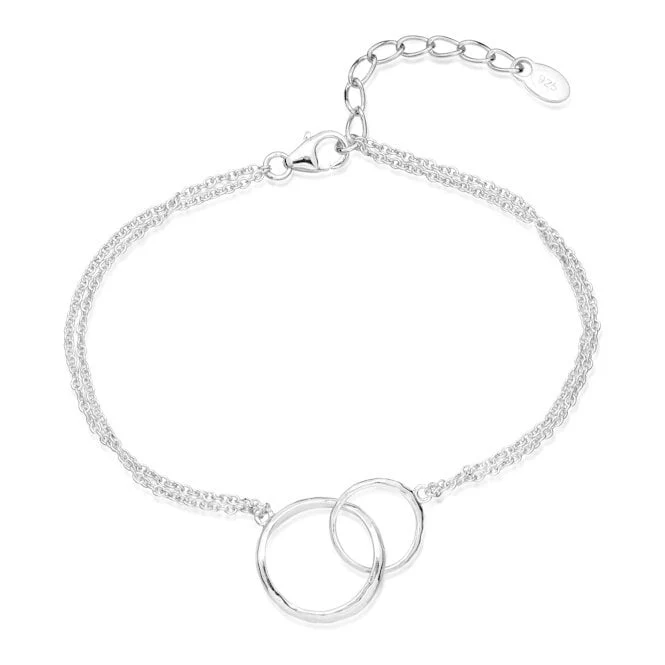 Off The Beaten Track Hammered Silver Double Bracelet