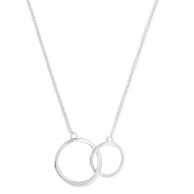 Off The Beaten Track Hammered Silver Double Necklace