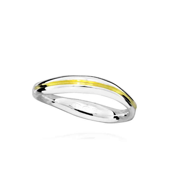 Trailblazer 18kt Gold & Silver Ring, Size 51