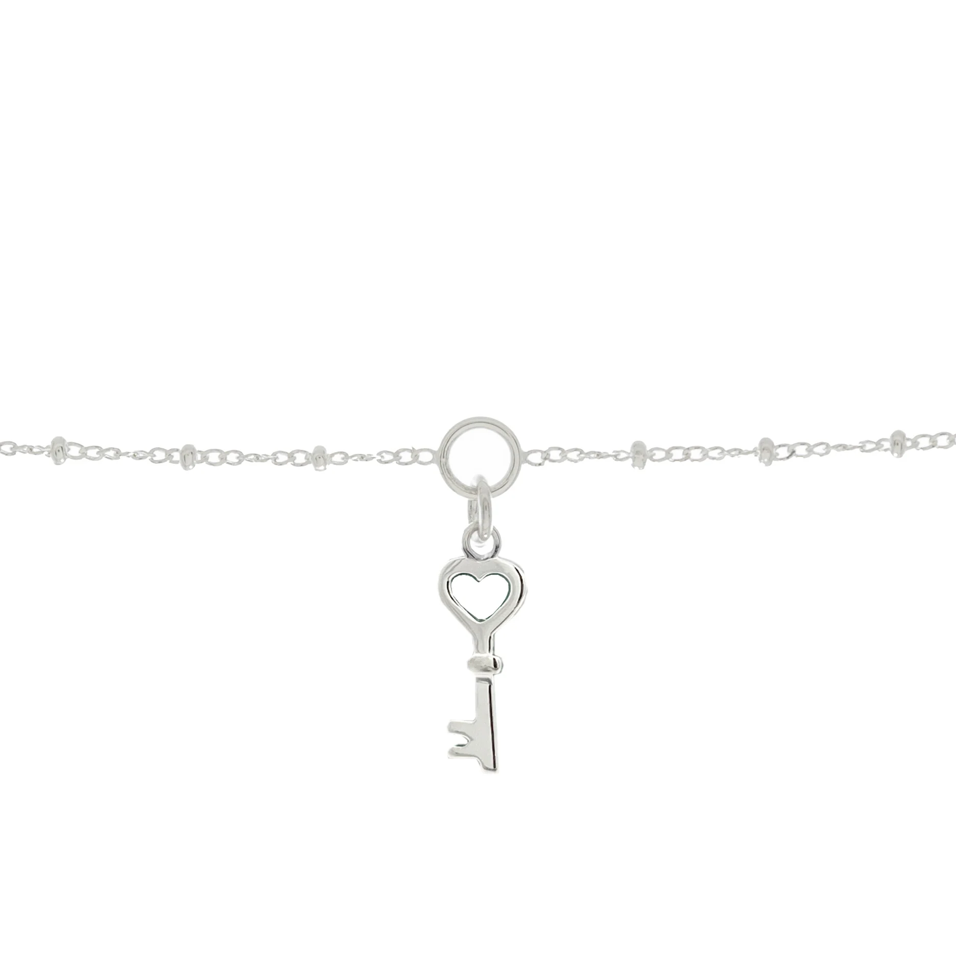 21st Birthday Key Charm Bracelet in Sterling Silver