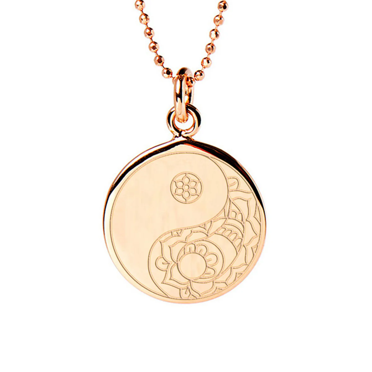 Balance Disc Necklace in Rose Gold