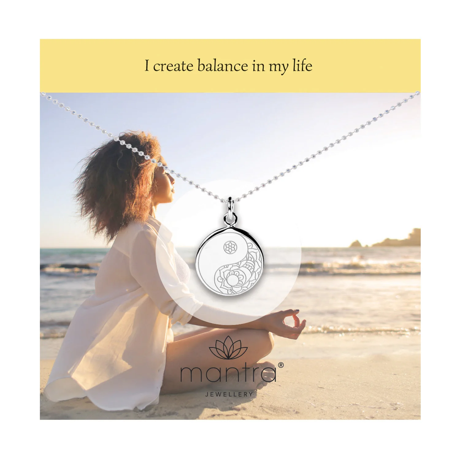 Balance Disc Necklace in Sterling Silver - Image 4