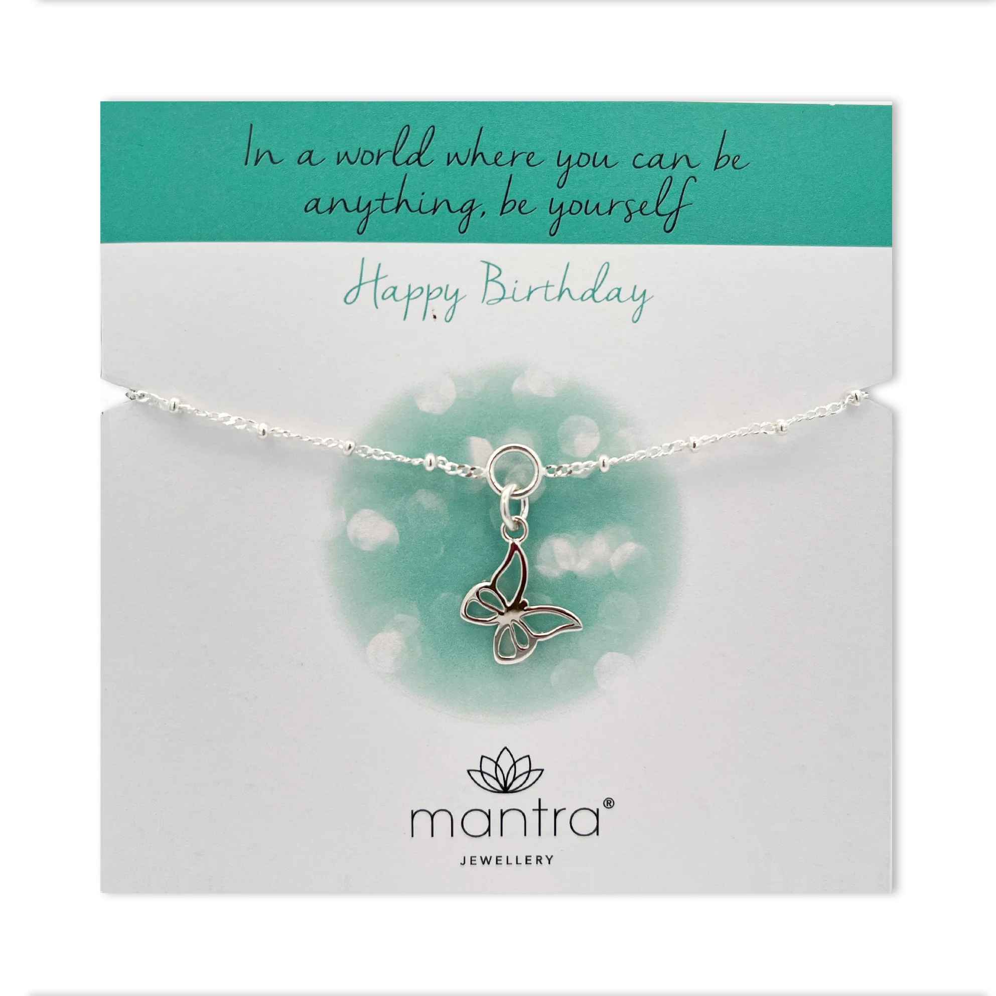 Birthday Butterfly Charm Bracelet in Sterling Silver - Image 3