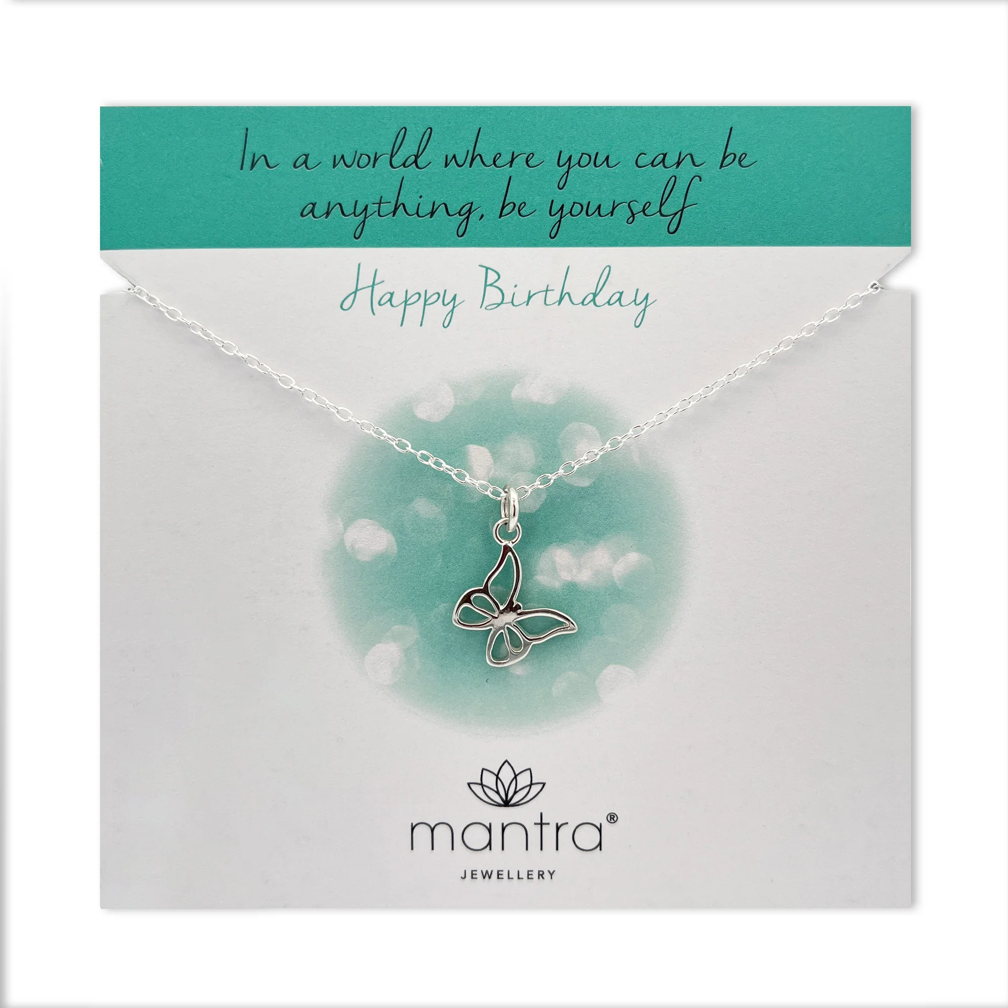 Birthday Butterfly Necklace in Sterling Silver - Image 3