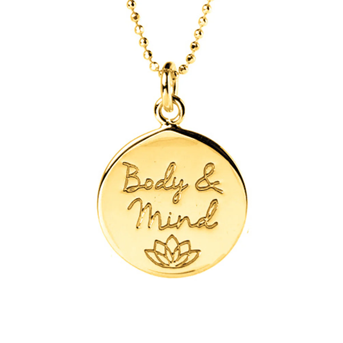 Body & Mind Disc Necklace in Gold