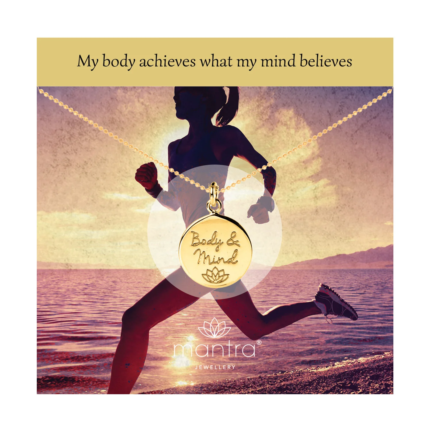 Body & Mind Disc Necklace in Gold - Image 2