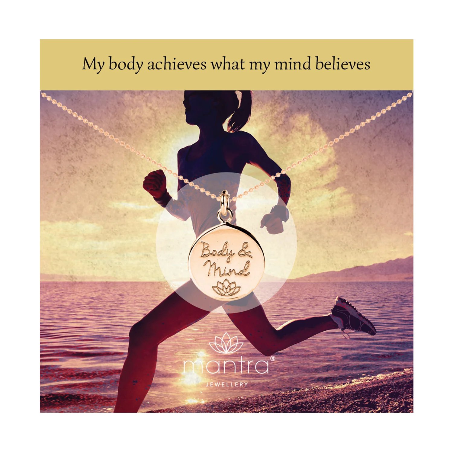Body & Mind Disc Necklace in Rose Gold - Image 2