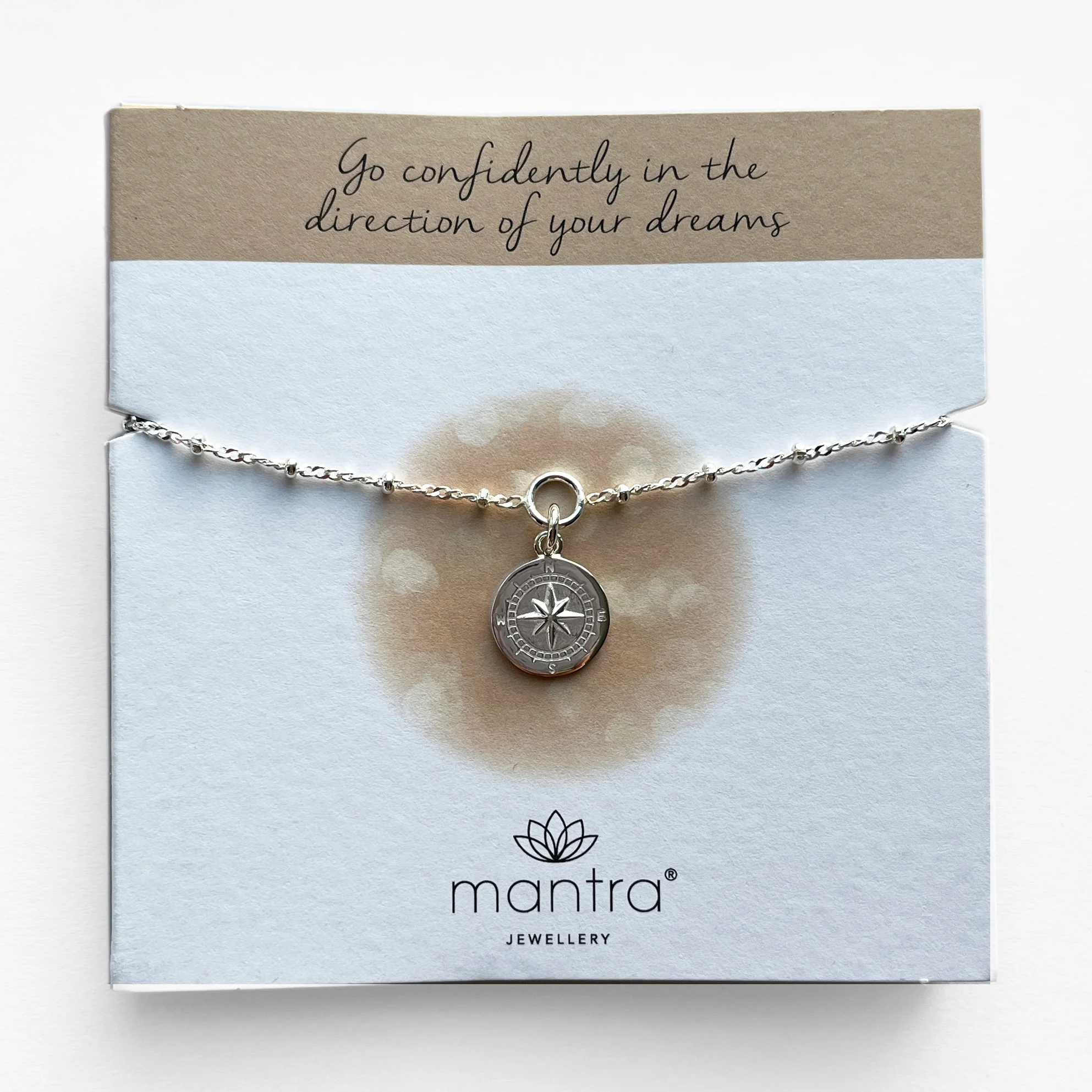 Compass Charm Bracelet in Sterling Silver - Image 3